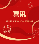 喜讯 | 浙江九五至尊VI再获ISO系统双认证